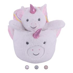 Peluche con coperta e cestino in morbido tessuto, Sibilla