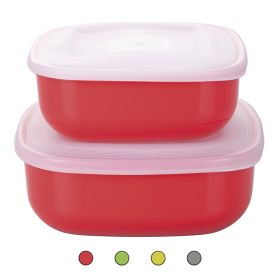 Set 2 contenitori con coperchio