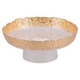 Alzatina per dolci, trasparente e oro
