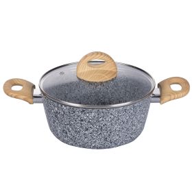 Casseruola con coperchio 24 cm, rivestimento in ceramica, induzione, Alaska S&#236;Chef