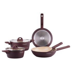 Batteria 7 pezzi, rivestimento in ceramica, induzione, Tropea S&#236;Chef