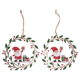 Appendino ghirlanda con babbo Natale, Santa&#39;s House
