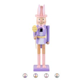 Coniglio schiaccianoci pasquale in legno di pino h. 35,5 cm, Easter Sibilla