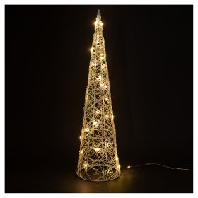 Cono luminoso h. 80 cm, bianco caldo, Xmas