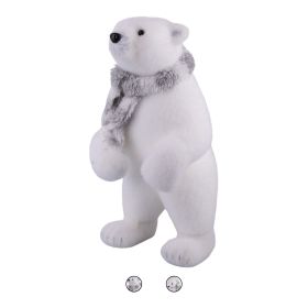 Orso polare con sciarpa decorativo