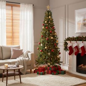 Albero di Natale slim 1400 rami h. 210 cm, Everest Santa's House