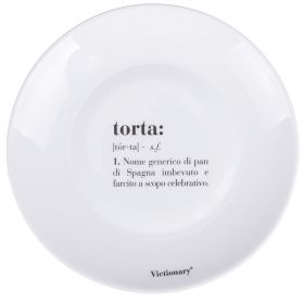 Piatto frutta tondo in vetro opalino