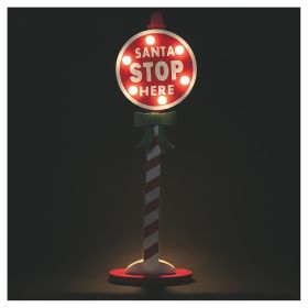 Cartello natalizio decorativo con led h. 37 cm, Santa's House