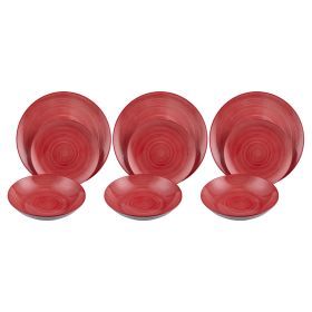 Servizio piatti 9 pezzi, rosso, Kolorados Sibilla