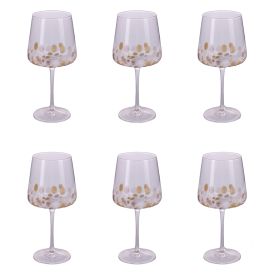 Set 6 calici vino rosso 630 ml, Lillia Gold