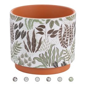 Vaso arredo in ceramica h. 12 cm, decoro floreale, Sibilla