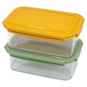 Set 2 portapranzo ermetici da 800 ml in plastica