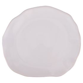 Piatto piano ovale 27x24 cm in gres, bianco, The Market