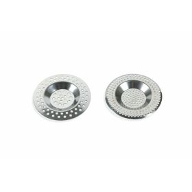 Set 2 filtri lavandino cucina in acciaio inox &#216; 7,5x0,8 cm