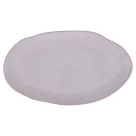 Piatto piano ovale 35x20 cm in gres, bianco, The Market 2