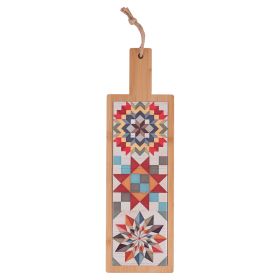 Tagliere in ceramica e bambù 41,5x12,5 cm, Geometric