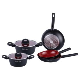 Batteria 7 pezzi, rivestimento in ceramica, induzione, Canyon S&#236;Chef
