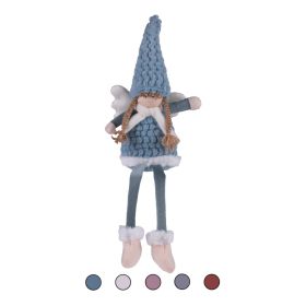 Bambolina gambe morbide con ali e pellicciotto h. 50 cm, Santa&#39;s House