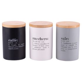 Set 3 barattoli caff&egrave;, zucchero e sale 750 ml, Victionary Light