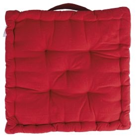 Cuscino materasso per sedia 40x40x7 cm, rosso, Sibilla