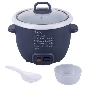 Cuociriso in acciaio con coperchio, 2 funzioni, 400W, antracite, Victionary