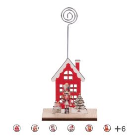Set 6 segnaposti natalizi,  Santa&#39;s House