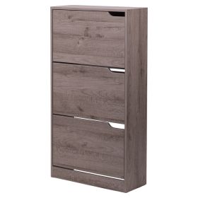 Scarpiera 3 ante a ribalta 60x23xh.115 cm, grigio