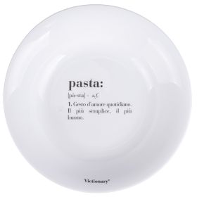 Piatto fondo tondo in vetro opalino