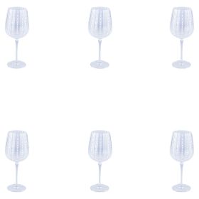 Set 6 calici 500 ml in vetro lavorato, Shiraz