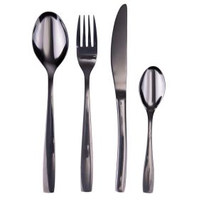 Pintinox Riva Set 16 Posate effetto legno, per 4 persone, adatte all