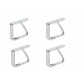 Set 4 ganci fermatovaglia in acciaio inox