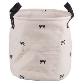 Cestino trapuntato con fiocchetti e manici, Ribbon