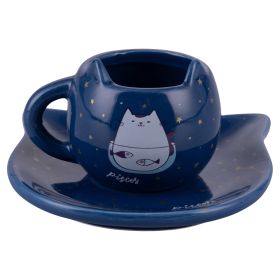 Tazzina caff&#232; con piattino, Oroscocats Pisces