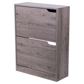 Scarpiera 2 ante a ribalta 60x23x80 cm, grigio