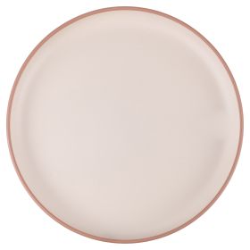 Piatto piano in plastica finitura matt, beige, Sibilla