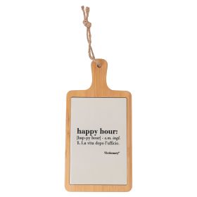 Tagliere in legno di bambù e gres 15x29,5 cm, Victionary