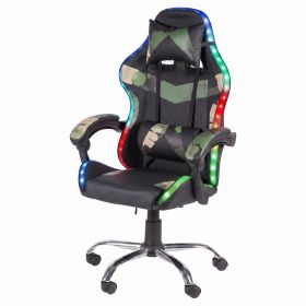 Poltrona gaming RGB high quality, con telecomando, Camouflage