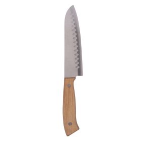 Coltello Santoku in acciaio inox e legno di faggio, S&#236;Chef