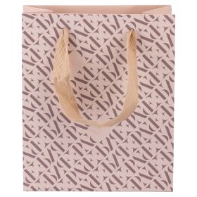 Busta regalo piccola in carta 16x8x19 cm, beige, Monogram