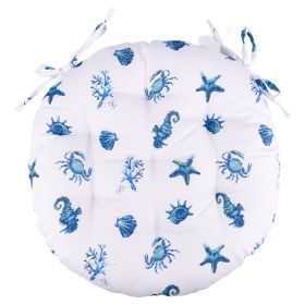 Cuscino sedia con laccetti &#216;42cm, Aqua
