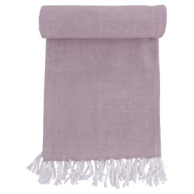 Runner con frange, 180x33cm, grigio, Tuareg