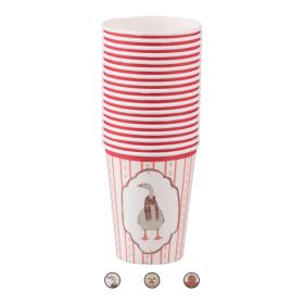 Set 18 bicchieri monouso in carta, Xmas Cottage