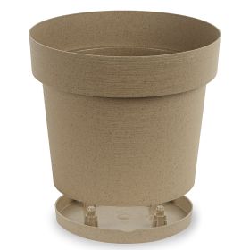 Vaso tondo Woody 18x19 cm, beige