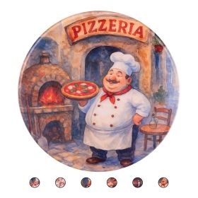 Piatto pizza/portata in ceramica, Sibilla
