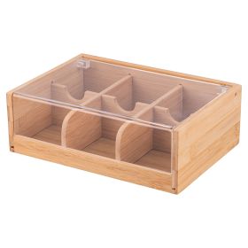 Contenitore porta t&#232; e tisane in bamb&#249; 24x17x8 cm, Woody
