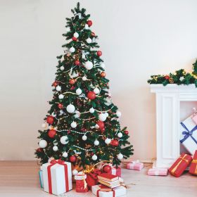 Albero di Natale bacche rosse 790 rami h. 180 cm, Nevada Santa&#39;s House
