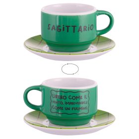 Tazzina caffè 100 ml con piattino, More Amor Sagittario