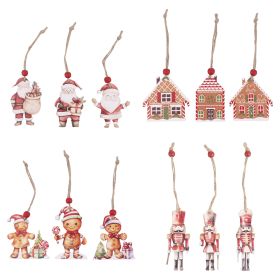 Set 3 appendini natalizi h. 8 cm, Santa&#39;s House