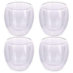 Set 4 tazzine caffè 90 ml in borosilicato, Glass Expresso