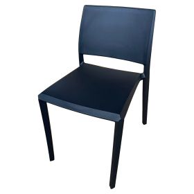Sedia nera in plastica PP, Hollywood Sibilla